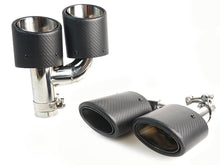 Matt Carbon Duplex Sportauspuff Auspuffblenden Endrohre Passend für AUDI BMW VW Universal 48-52mm et259