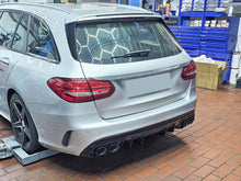 Heckdiffusor Diffusor Auspuff Endrohr Schwarz für Mercedes W205 S205 AMG Line 14-21 di26