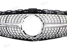 Silber Diamantgrill Kühlergrill Front Grill für Mercedes C-Klasse W205 S205 C205 C43 AMG Facelift 2019+ fg62