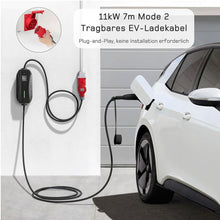 Typ 2 Ladekabel CEE 11kw 6-16A 7M Mobile Wallbox für Elektroautos Hybrid E-Auto