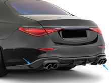 Diffusor Heckdiffusor + Auspuffblenden Schwarz für Mercedes S Klasse W223 AMG Line Bs Style 21-24