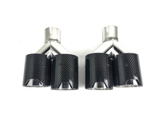 Carbon Duplex Sportauspuff Auspuffblenden Endrohre Passend für AUDI BMW VW Universal 57-61mm et241