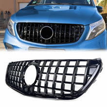 Panamericana Kühlergrill Front Grill Schwarz Glanz für Mercedes-Benz V-Klasse W447 2014 2015 2016 2017 2018 2019