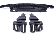 Diffusor Auspuff Schwarz für AUDI A6 Heckdiffusor C8 mit S-Line Limo 18-21 di133