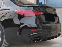 C63 Optik Heckdiffusor Diffusor Auspuff Schwarz Glanz für Mercedes W206 S206 AMG Line 2022+