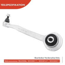 Querlenker Radaufhängung Vorne links für Mercedes W203 204 C204 CL203 CLK SLK