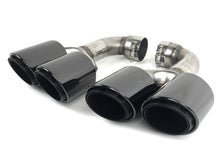 Schwarz Glanz Auspuffblenden Endrohre Auspuff Blende für VW Touareg II 2011-2018 et335