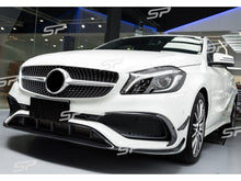 Schwarz Aero-Kit Flaps Frontlippe für Mercedes W176 Spoiler A45 AMG Line 15-18 di24