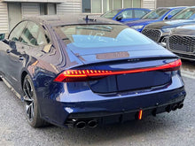 Auspuffblenden Endrohr Blenden Schwarz Glanz Edelstahl für AUDI A6 C8 A7 C8 S Line 18+