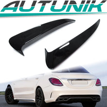 Schwarz Heck Hinten Stoßstange Flossen Flaps Canard für Mercedes Benz W205 Limo AMG Line 2015-2018 pz19