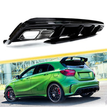 Schwarz Heckdiffusor + Auspuffblenden für Mercedes Benz A-Klasse W176 AMG Line A180 A200 2015-2018 di17