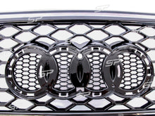 Schwarz Glanz Wabengrill Frontgrill für Audi Q5 8R Kühlergrill 2012-2016 mit PDC