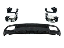 Schwarz Heckdiffusor + Auspuffblenden für Mercedes Benz A-Klasse W176 AMG Line A180 A200 2015-2018 di17
