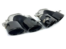 Schwarz Endrohre Auspuff Blenden für Mercedes W177 V177 CLA X118 C118 GLA H247 GLB X247 NUR A35 A45