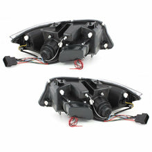 LED Angel Eyes Scheinwerfer mit E-Prüfzeichen Passend für BMW 3er E90 E91 05-08 Schwarz