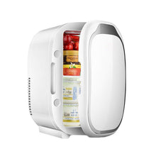 2 In 1 Mini Kühlschrank Tragbare Schrankbox AC/DC Weiß 4L für Auto Büro Zimmer Outdoor