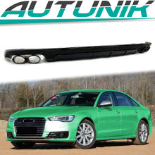 Schwarz Glanz Diffusor Auspuff für AUDI A6 Heckdiffusor C7 4G mit Seriens. MOPF 2015-2018 di213