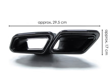 Schwarz Auspuffblenden Endrohre für Mercedes E-Kl. W212 S-Kl. W222 S65 AMG 13+