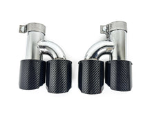 59-63 mm Carbon Fiber Endrohr Auspuffblenden Duplex Auspuff Blenden Passend für AUDI BMW Universal et293