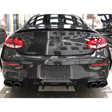 Diffusor Heckdiffusor Auspuff Schwarz für Mercedes C205 A205 C43 AMG Line di27