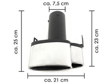 NEU Silber Auspuffblende Endrohre Blenden Passend für AUDI BMW Mercedes Universal 72-75mm et281