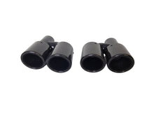 Carbon Endrohre Auspuffblende Schwarz für Audi A6 A7 C7 A4 B8 A5 Q5