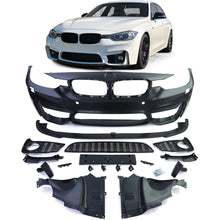 Sport Front Stoßstange + Spoilerlippe Schwarz Passend für BMW 3er F30 F80 Limo F31 Touring 2011-2019