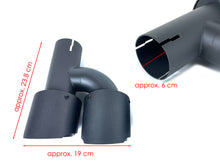 Matt Carbon Endrohr Auspuffblenden Duplex für AUDI A4 A5 B8 A6 C7 Q5 8U et298