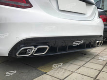 Diffusor Heckdiffusor + Chrom Auspuffblenden für Mercedes Benz C Klasse W205 S205 C43 AMG Line di62