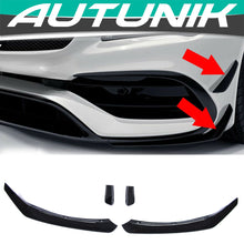 Front Stoßstange Flaps Spoiler Lippe Schwarz Glänzend für Mercedes CLA W117 AMG Line 2016-2019 pz72