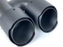 Matt Carbon Endrohr Auspuffblenden Duplex für AUDI A4 A5 B8 A6 C7 Q5 8U et298