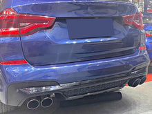 Heckdiffusor Diffusor Auspuff Blenden Schwarz Passend für BMW X3 G01 M Sport Paket 30d 30i 18+