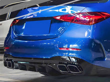 C63 Optik Heckdiffusor Diffusor Auspuff Schwarz Glanz für Mercedes W206 S206 AMG Line 2022+