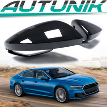 Spiegelkappen Außenspiegel Schwarz Glänzend für Audi A6 C8 A7 4KA ab 2017 mit SideAssist