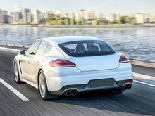 Auspuffblende Endrohre Endrohrblende Schwarz für Porsche Panamera 970 2009-2013 et215