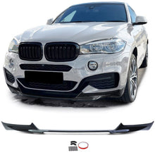 Front Stoßstange Spoiler Spoilerlippe Passend Schwarz für BMW X6 F16 30d 35i 40d 50d 2014-2019