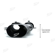 Heckdiffusor Diffusor Auspuff Endrohr Schwarz für Mercedes W205 S205 AMG Line 14-21 di26