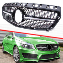 Autunik Schwarz Diamant Grill Kühlergrill Diamantgrill für Mercedes A Klasse W176 A180 A220 A45 AMG 12-15 pz134