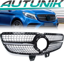 Kühlergrill Frontgrill Schwarz für Mercedes V Klasse W447 Diamantgrill Facelift ab 04.2019