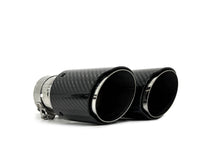 Glanz Carbon Duplex Sportauspuff Auspuffblenden Endrohre Passend für AUDI BMW Benz Universal 62-66mm et256