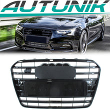 Schwarz Frontgrill Grill für AUDI A5 Kühlergrill S5 8T Sportback Coupe 12-16 MOPF