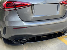 Heckansatz Splitter Spoiler Ecken Schwarz für Mercedes A W177 Hatchback A35 A45 AMG 2018-2022
