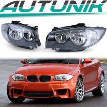 H7 Scheinwerfer schwarz Paar mit E-Prüfzeichen Passend für BMW 1er E81 E82 E87 E88 2004-2013