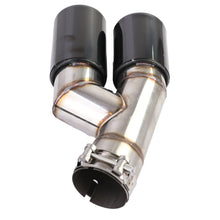 Auspuff Endrohr Doppelrohr Schwarz Glanz Passend für BMW 3er F30 F31 316 318 320
