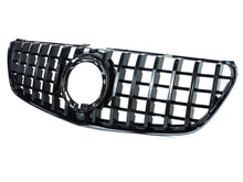 Schwarz Kühlergrill Front Grill für Mercedes V Klasse W447 Facelift mit originalen Diamantgrill 19+