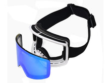 OTG Skibrille Snowboard Brille mit Anti-Rutsch-Band für Damen Herren Zylinder Verspiegelt Magnet-Wechselsystem