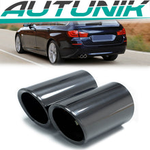 68mm Titan Schwarz Auspuffblenden Endrohr Blende Passend für VW Scirocco 3 TSI 08-17 vw24