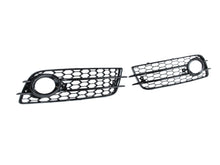 Nebelscheinwerfer Gitter Blenden Lüftungsgitter Schwarz für Audi A4 B8 S Line 2007-2011