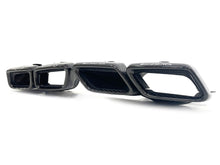 Schwarz Carbon Auspuffblenden Auspuff Endrohr für Mercedes Benz C63 E63 AMG Stoßstange et273