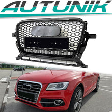 RSQ5 Optik Schwarz Glanz Kühlergrill Wabengrill Grill für AUDI Q5 8R SQ5 S Line 2013-2017